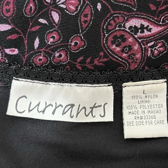 VTG Currants Paisley Mesh Sheer Babydoll Mini Dress Size L Whimsigoth Fairy Y2K - Picture 5 of 6